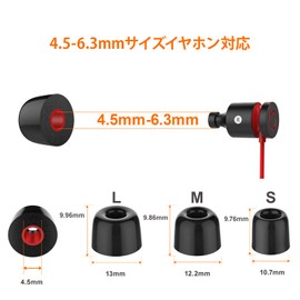 6 Pairs Urethane Earbud Tips (2 Pairs of S/M/L Each), Memory Foam, Earphone Pad, Earbud Cap, Sound Insulation, Replacement Ear Tips, Shedding Prevention, Storage Case, Black