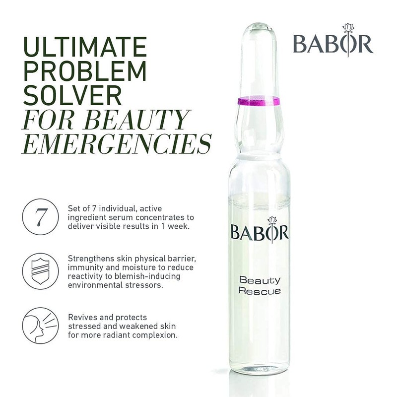 BABOR Beauty Rescue Ampoule Serum Concentrates | Reboot Stressed and
