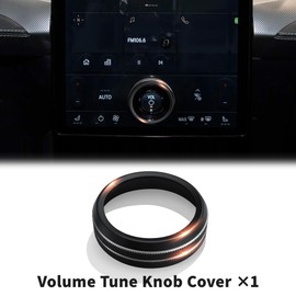 for Ford Mustang Mach E 2021-2024 Accessories, 4-Pieces Aluminum Alloy Knob Cover Trim Kit - Volume, Gear Shift Switch, Headlight & Start Button (Black) by Polodunn