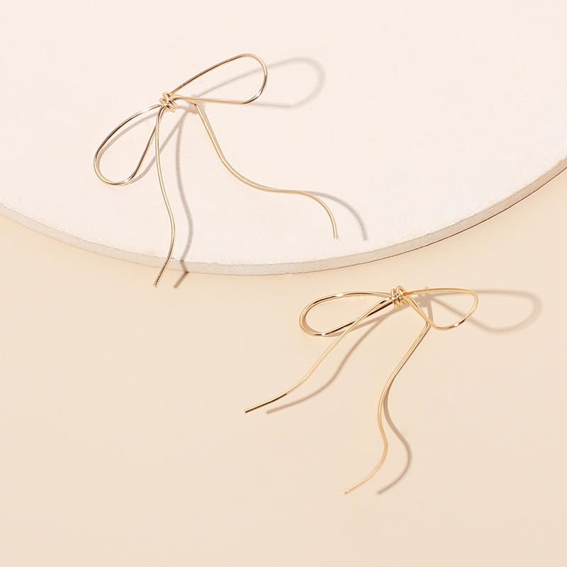 Minimalist Bow Knot Stud Earrings Women Bowtie Stud Earrings Gift