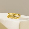 AllenCOCO 14K Gold Plated Stackable Rings, 3 Ring Set –