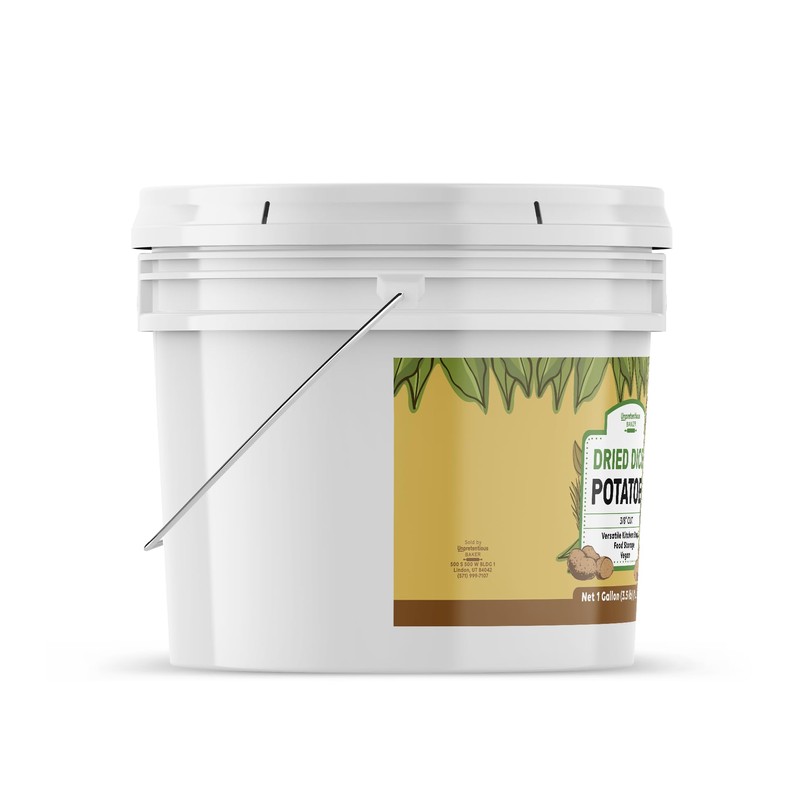 Unpretentious Dried Diced Potatoes, 1 Gallon, Soups, Stews, Food Storage