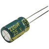 Kaito Denshi(海渡電子) アルミ電解コンデンサ 220μF 25V 8×12mm 105℃ LFシリーズ 高周波 低抵抗