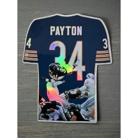 Walter Payton Jersey Holographic Sticker Football Sports Card Theme