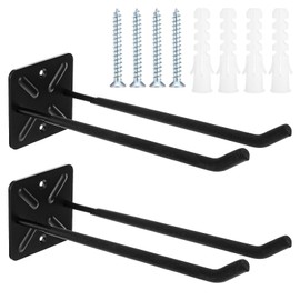 2Pcs Heavy Duty Storage Hooks Garage Hooks and Tool Organizer, Wall Mount Utility Multi-Use Storage Hangers for Car Tires, Ladders, Chairs, Garden Tools