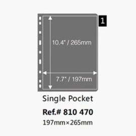 PCCB MINGT Pack of 10 Standard 9-Hole Black Double Sided Album Inner Pages Stamp and Banknote Collection Album Inserts for Coin Collecting and Accessories (Single Pocket)