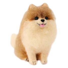 Hamanaka Wool Felt Kit, Made with Aclaine, Cute DOG & CAT Pomeranian H441-539