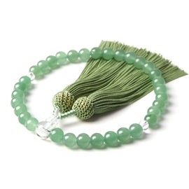 Prayer Beads for Women 8mm Heads with Bag for All Denominations (Indian Jade/Genuine Crystal)