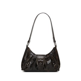 Y2K Retro Style Shoulder Bag, Maillard Pleated Rivet Armpit Bag, Fashionable Ladies Cool L