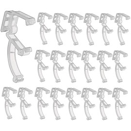 20 Pieces Mini Blind Valance Clips Clear Plastic Valance Retainer Clips Blind Window Valance Clips Hidden Valance Clips Window Blind Clips for Window Blinds