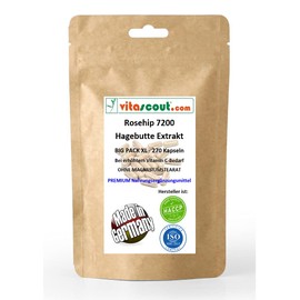 Rosehip/Rosehip Extract 7200 II 270 Capsules - Made in Germany - No Magnesium Stearate - Premium Quality VITASCOUT®
