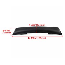 HECASA Rear Trunk Spoiler Compatible with 1990-1997 Mazda Miata 2 Door Ducktail Wing Tailgate Lip