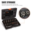 THINKWORK Bolt Extractor Kit, 18-Piece Nut Extractor Socket Set, 3/8"