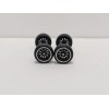 Unbranded 1:64 Scale 11mm Black Mesh BBS w Silver Lip