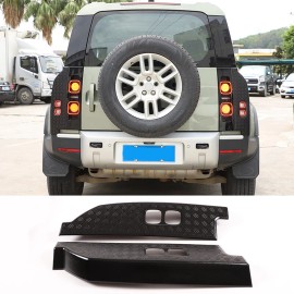 klend-cartrim Gloss Black ABS Rear Tail Light Cover For Land Rover Defender 90 110 130 2020+