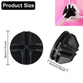 XAVSWRDE 40 Pieces Connectors for Boltless Shelving System, Plastic Boltless Shelf Connector, Round Connector, Plastic Connector for Shelving System, Modular Organiser, Cabinet (Black)