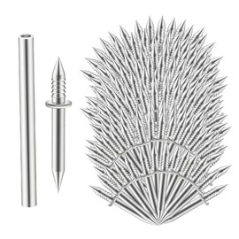 300pcs Double Head Skirting Thread Seamless Nail Double Head Nails Double Side Nails With 3 Installation Barrels for Skirting Seamless Nails Double-Head Screw Solid Wood Baseboard Screws