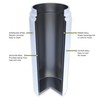 FIFTY/FIFTY 16oz, Double Wall Vacuum Insulated Café Water Bottle, Stainless
