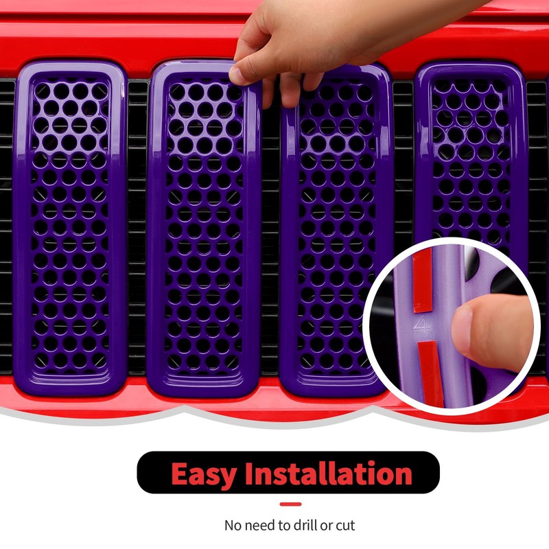 Front Grille Mesh Inserts Grill Decoration Exterior Accessories Compatible with