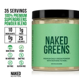 NAKED nutrition Super Greens Powder Supplement Organic Greens