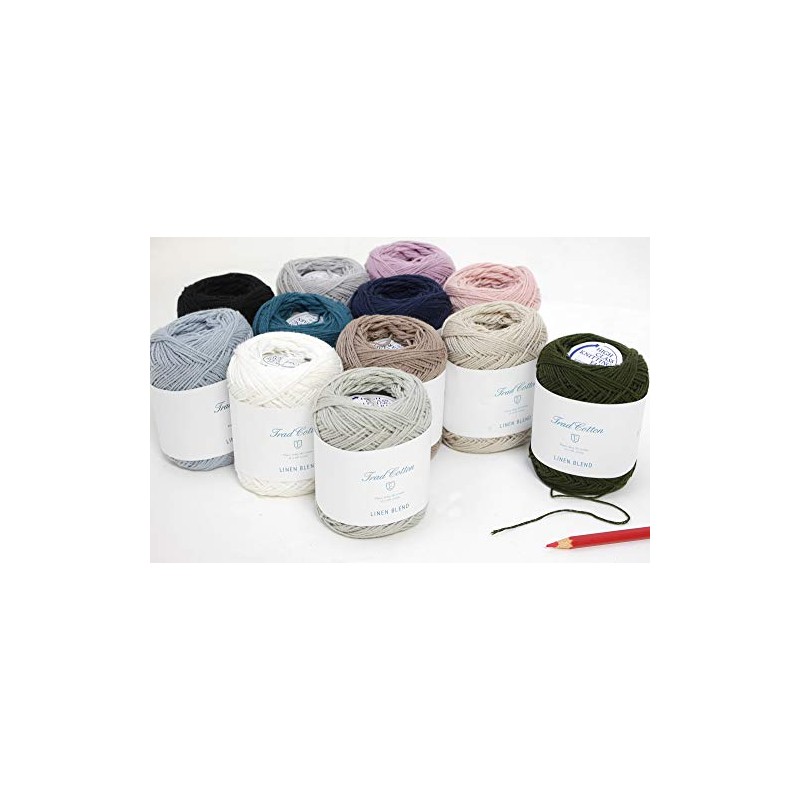 Yokota DARUMA 01-3600 Trad Cotton Linen Blend Yarn, Thick Col.5,