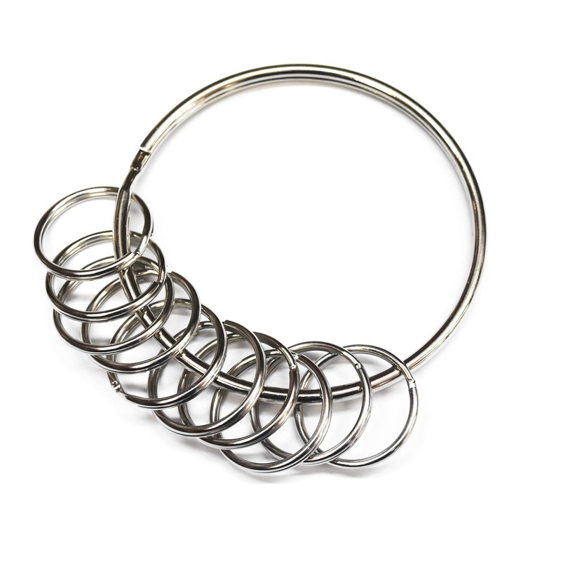 Very Large Jailers Heavy Duty Nickel Plated Split Rings 76mm
