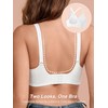 Cuteio Wireless Bras for Women No Underwire, Seamless V Neck