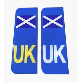 Gelz Scotland Flag UK Vehicle Number Plate Sticker - 39mm