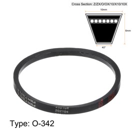 sourcing map O-320 V-Belts Drive Belt 320mm Inner Girth 10mm Width 6mm Height Rubber for Power Transmission