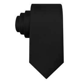 GHTIYLP Solid Color Ties for Men 3.15" Mens Tie Classic Formal Neck Ties Mens Neckties for Men Business Wedding Casual (Black)