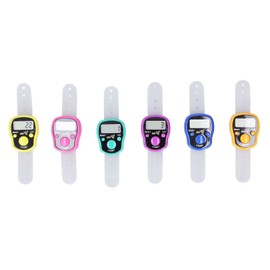 6 Pcs Electronic Finger Counter Portable Lightweight Adjustable Ring Clicker Counter with LED Light