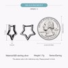 Qings Star Hoop Earrings Women's 925 Sterling Silver Star Small