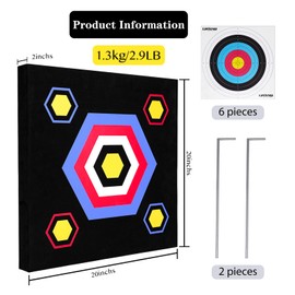 LWANO 20'' Archery Targets High-Density EVA Foam Bow Targets for Recurve & Compound Bow Backyard Outdoor Practice Bow & Arrow Training Shooting