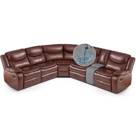 KinCam Waterproof Recliner Sectional Couch Covers, Oversized Reclining Sofa Covers for L Shape Couch, Non Slip Couch Cover for Sofa Washable Slipcover (1 Seat Console Cover, Light Gray)