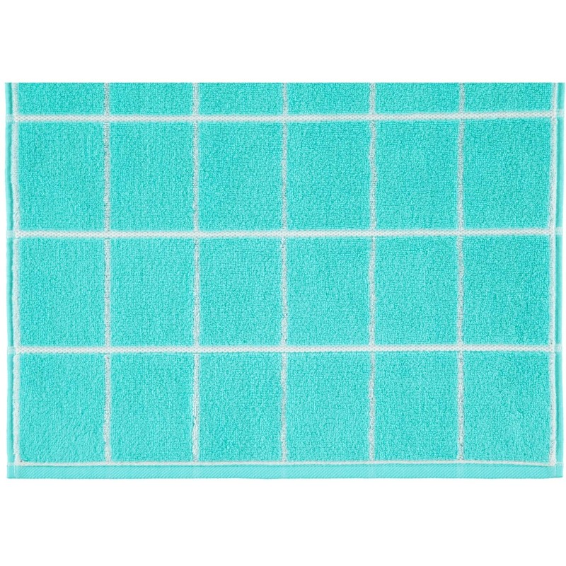 Cashmere terry towel 50 x 100 cm, squared, bleachedaqua-Mauve