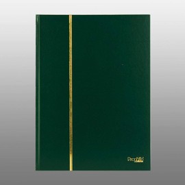 Prophila Collection 16 weiße Seiten A4 Briefmarken-Einsteckbuch grün