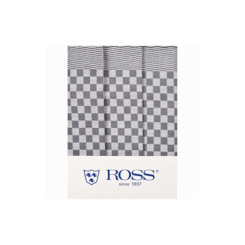 Ross Pack of 3 Cotton Tea Towels Silver 45 x