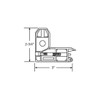 Brixwell 16-116-2 Patio Screen Door Corner Bracket Pair Gray