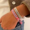 happymaker - Boho Armband Damen, Stoffarmband mit Statement - La