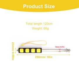 HJIAMA 3 Pieces Telescopic Flag Pole, 1.2 m Stainless Steel Pole for Flag, Flag Pole, with Sponge Handle, for Guide Flags and Banners