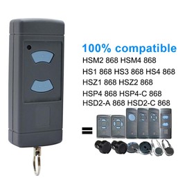 868.3 MHz Garage Door Opener for Hörmann Handheld Transmitter, Hormann Remote Control Garage Door Universal 868 MHz Compatible MHz Hörmann Garage Door Opener HSM2 HSM4 HS1 HS2 HS4 HSE2 HSZ1 HSZ2 HSP4