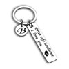 OUMILAN Drive Safe Keychain 26 Letters Keychain Gifts for Boyfriend