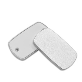 Bufccy Fidget Slider EDC Gadgets Toy Oval Metal Magnetic Haptic Fidget Toys for Adults Anxiety/ADHD/Stress Relief, Gift for Boyfriend, Husband and Father (Silver)