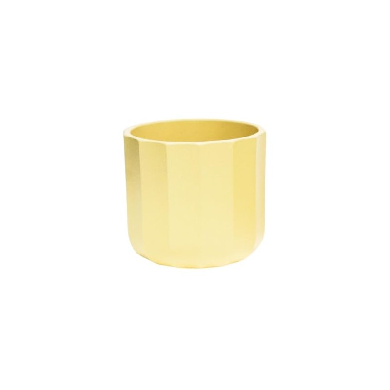 Ivyline Planter, Ceramic, Lemon Geo, 12 x 12cm