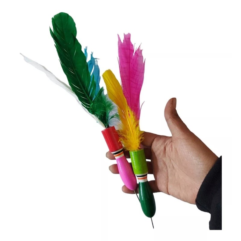 Singex Set De 12 Dardos Lanzadores Artesanales Plumas Madera