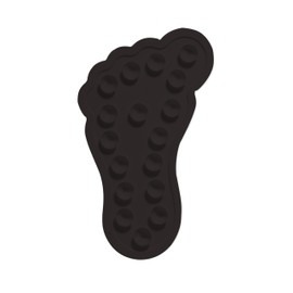 RIDDER 69500 Mini Dusch- und Badewanneneinlage XXS, Saugtiere, Wannentiere, Badespaß, Füße schwarz, 6 Stück