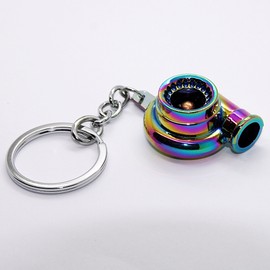 LED-Mafia Luxury Keyring – Turbo Rainbow – Turbocharger Metal Car Boost Pendant Key
