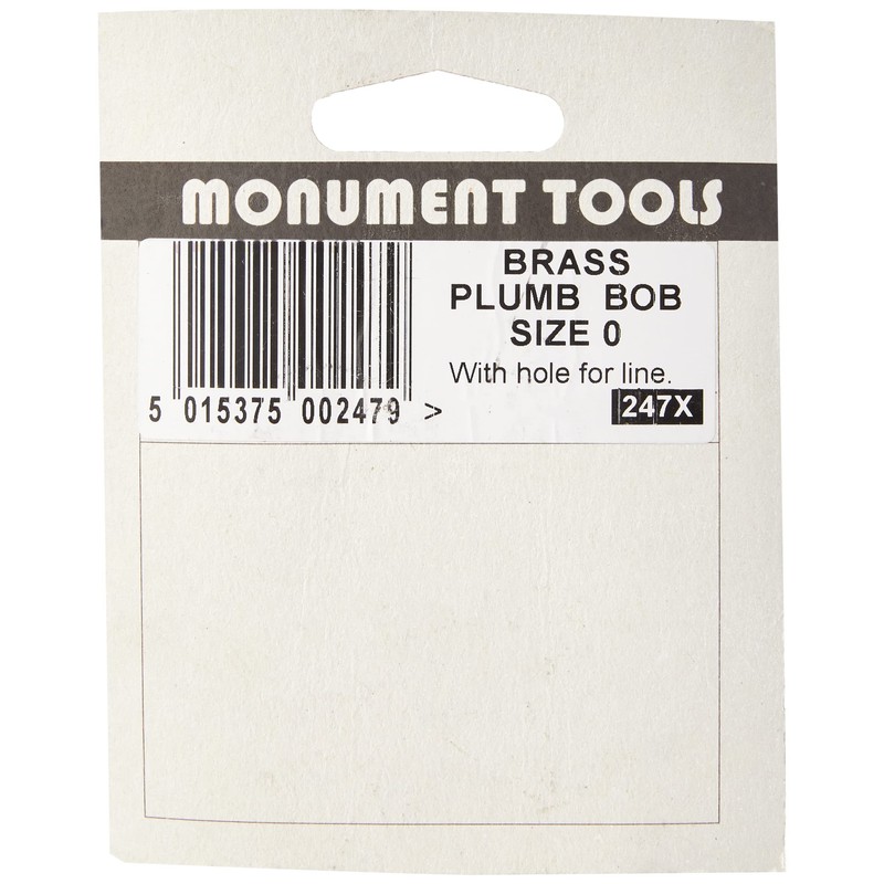 Monument MON247 247x Brass Plumb Bob 2.1/2oz Size 0