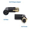 Cable Matters 2-Pack Adjustable Male to Female Right Angle XLR