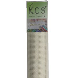 KCS 2 pc of 15" x 18" Counted Cross Stitch Cotton Aida Cloth needlework Fabric (Cream, 14CT)